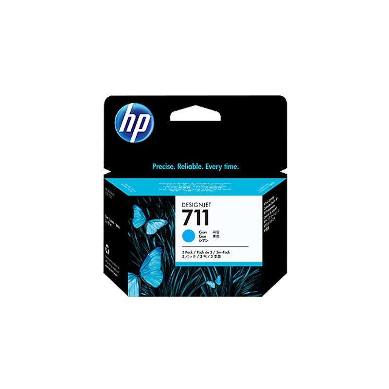 HP - 711 3-Pack 29-ml Cyan Ink Cartridge [CZ134A]
